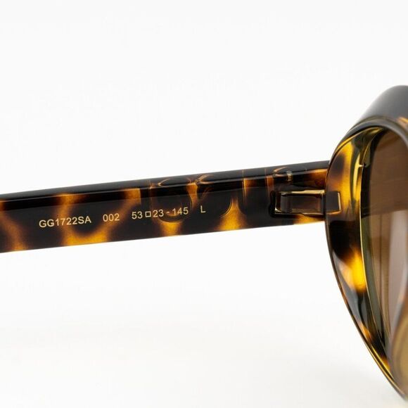 SALE! NEW Gucci GG1722SA 002 Spotted Havana Brown Unisex Oval Sunglasses